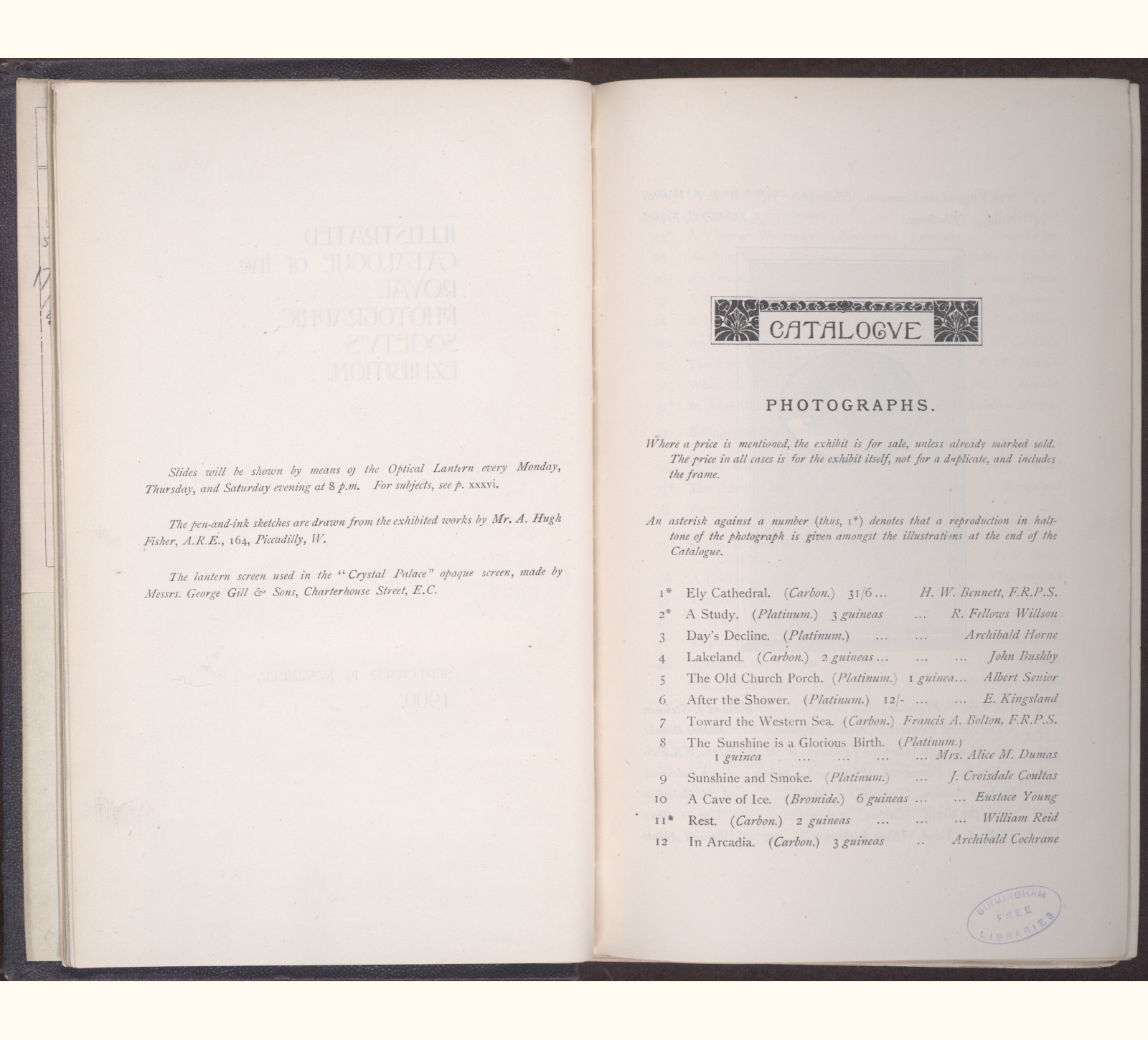 large scanned catalogue page