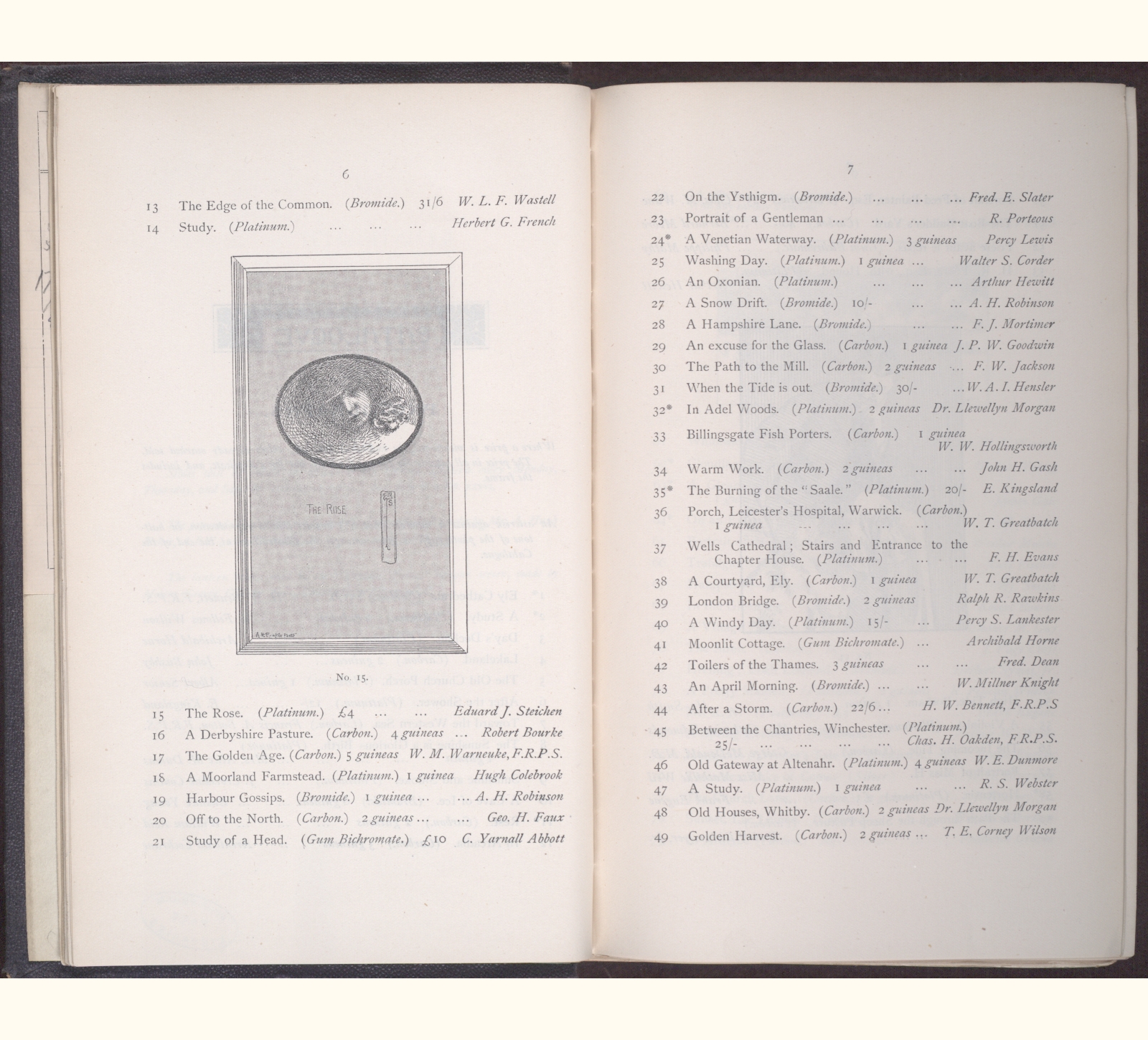 large scanned catalogue page