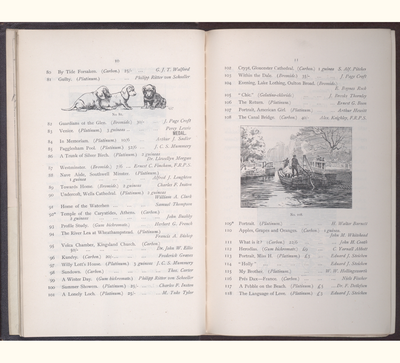 large scanned catalogue page