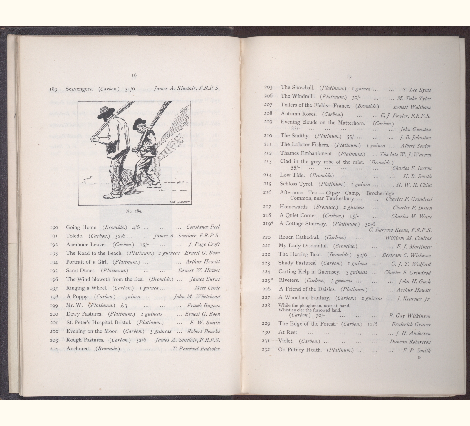 large scanned catalogue page