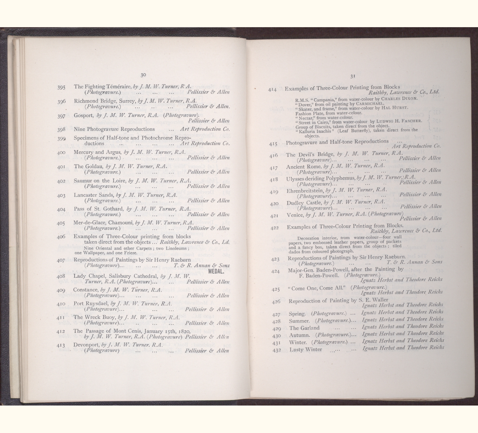 large scanned catalogue page