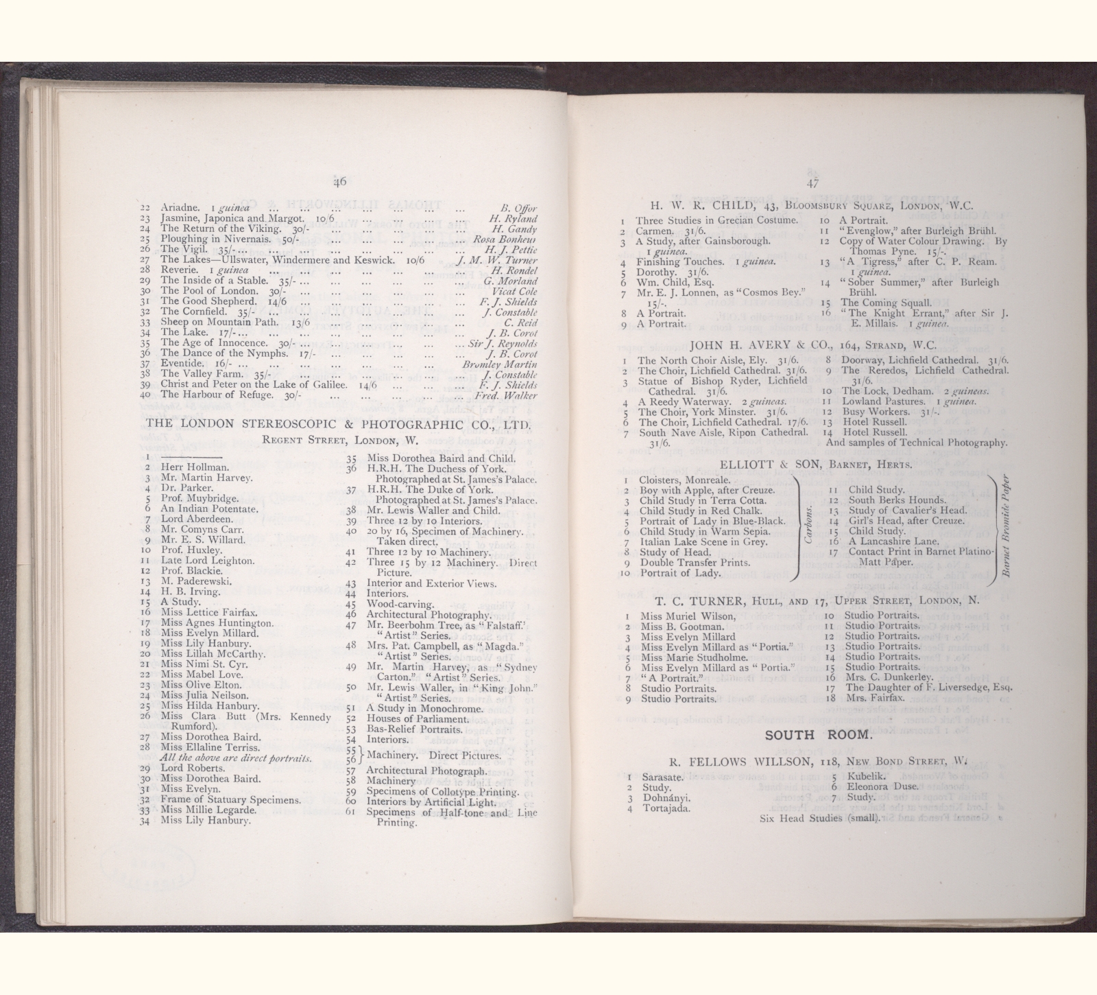 large scanned catalogue page