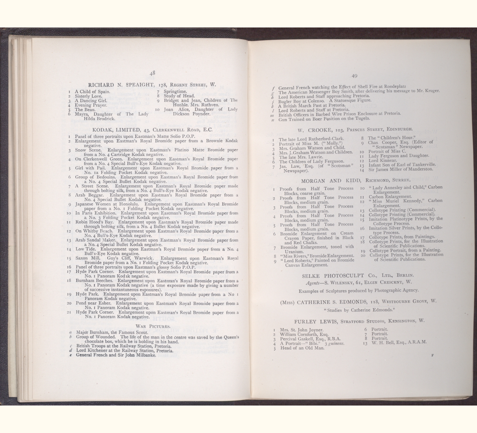 large scanned catalogue page