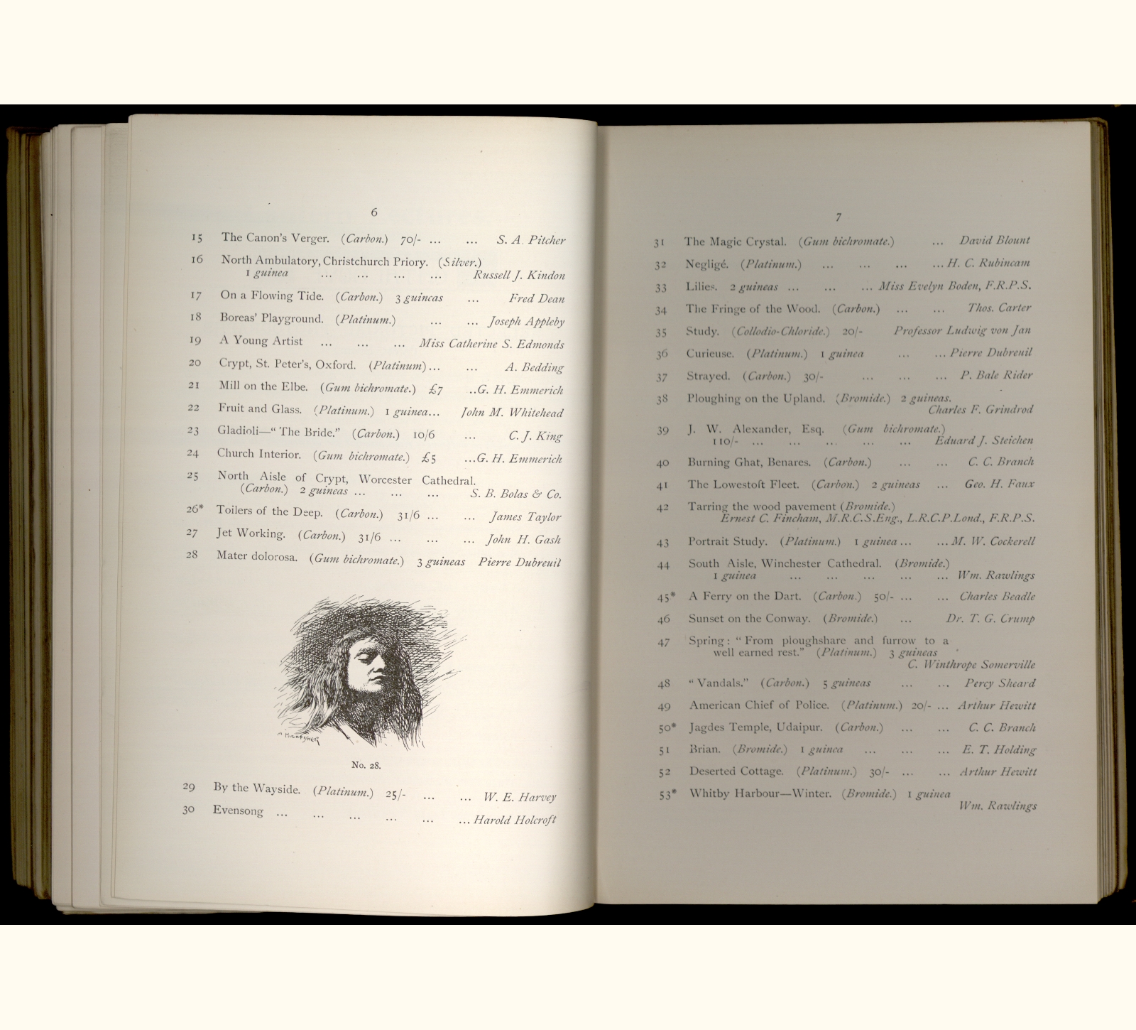 large scanned catalogue page