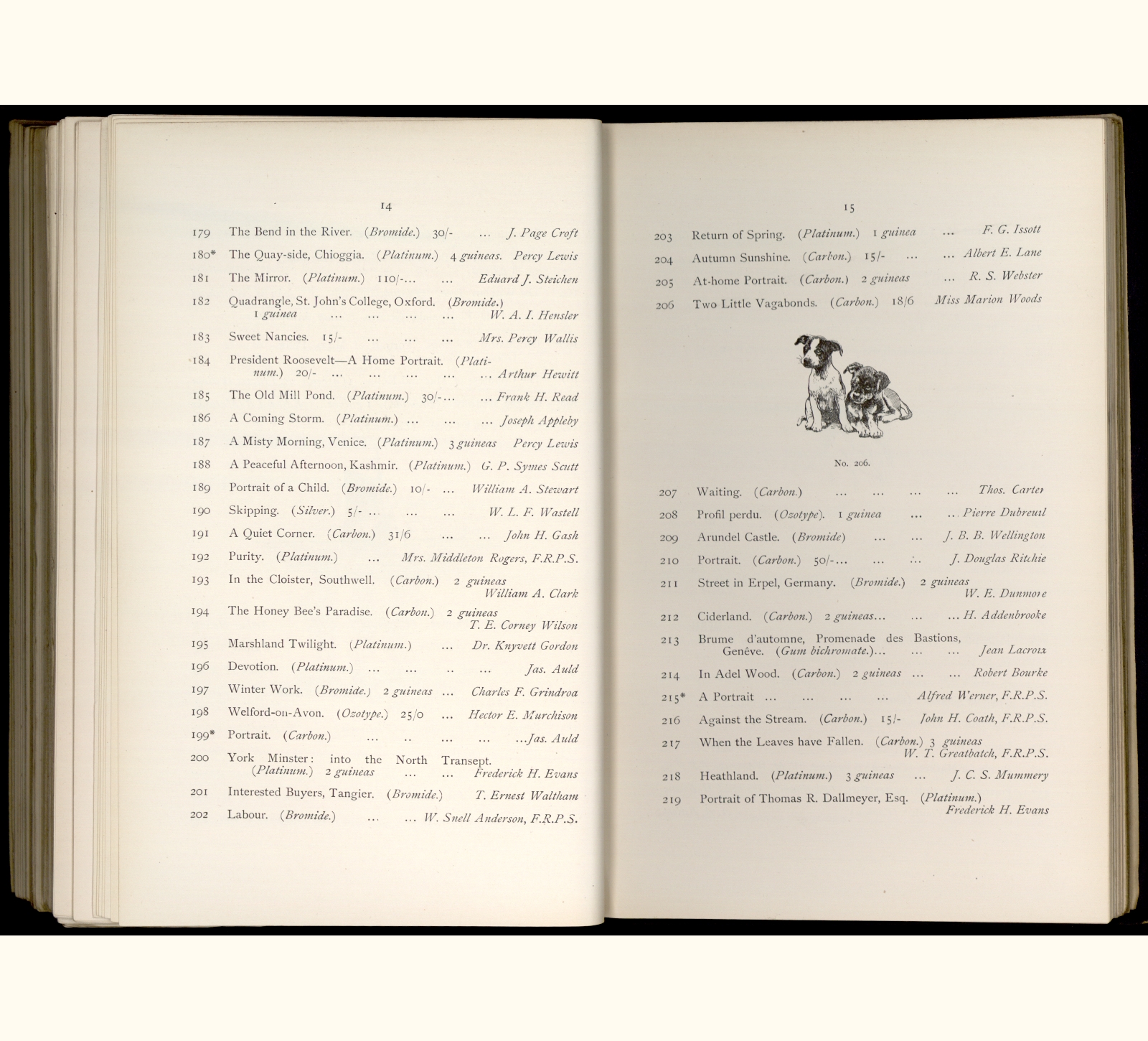 large scanned catalogue page