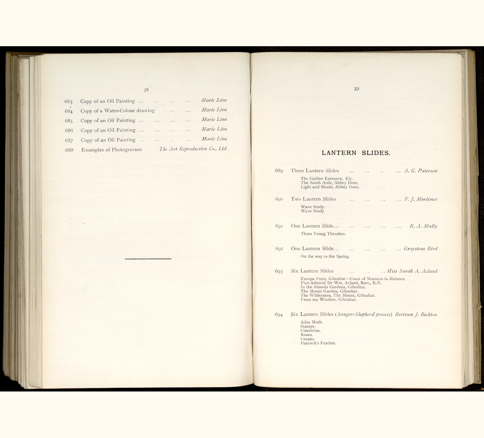 large scanned catalogue page