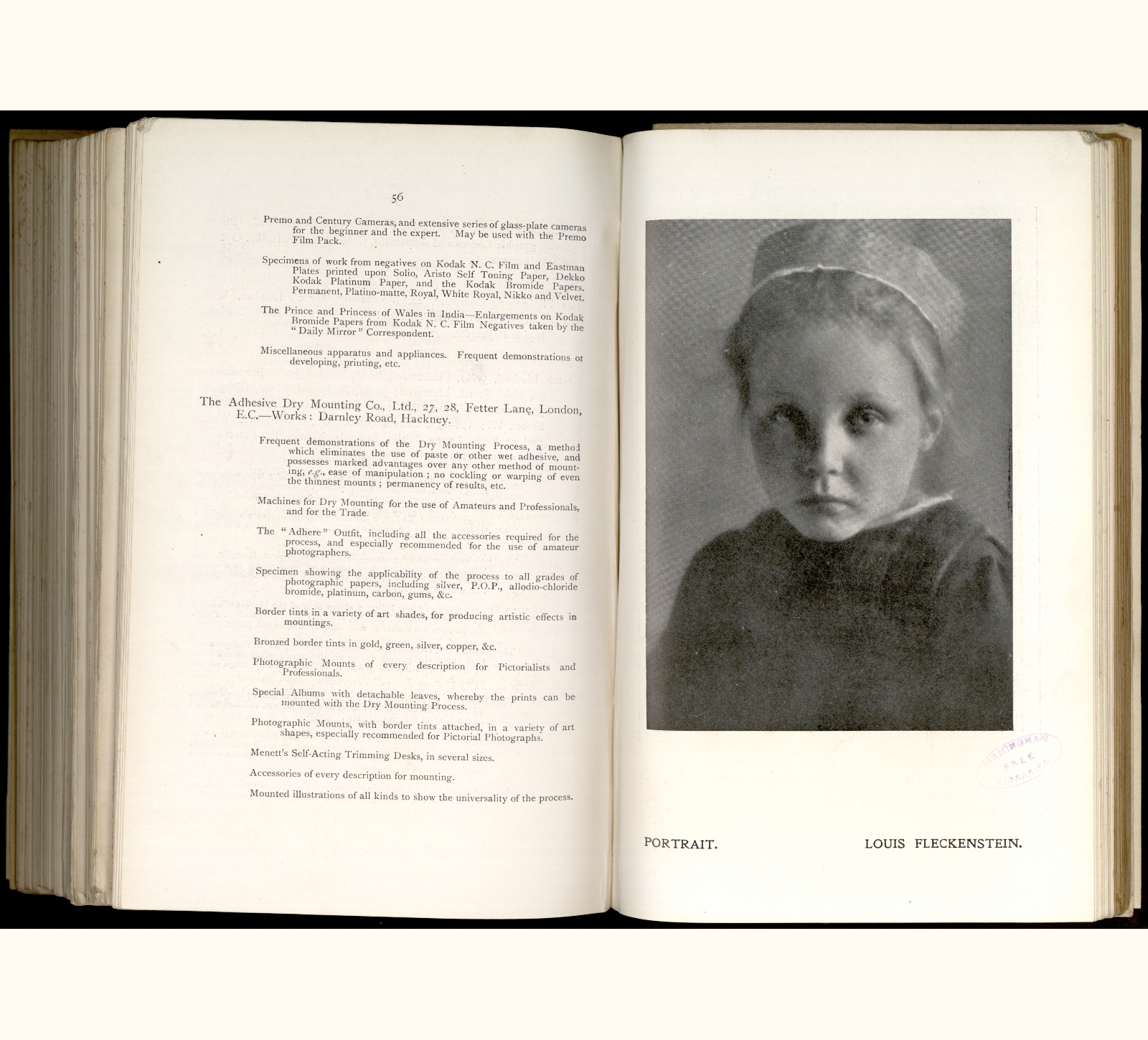 large scanned catalogue page