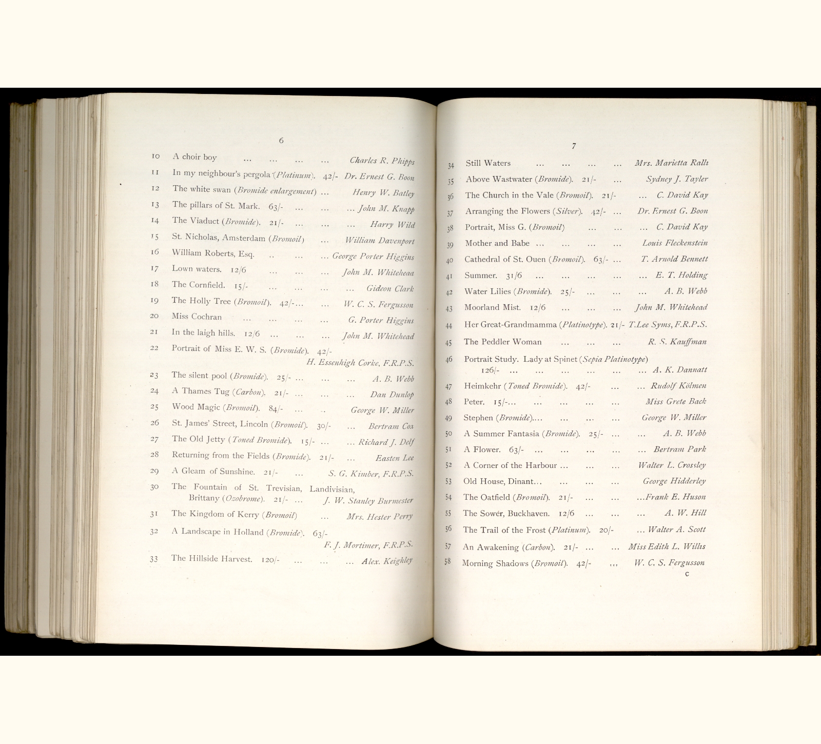 large scanned catalogue page