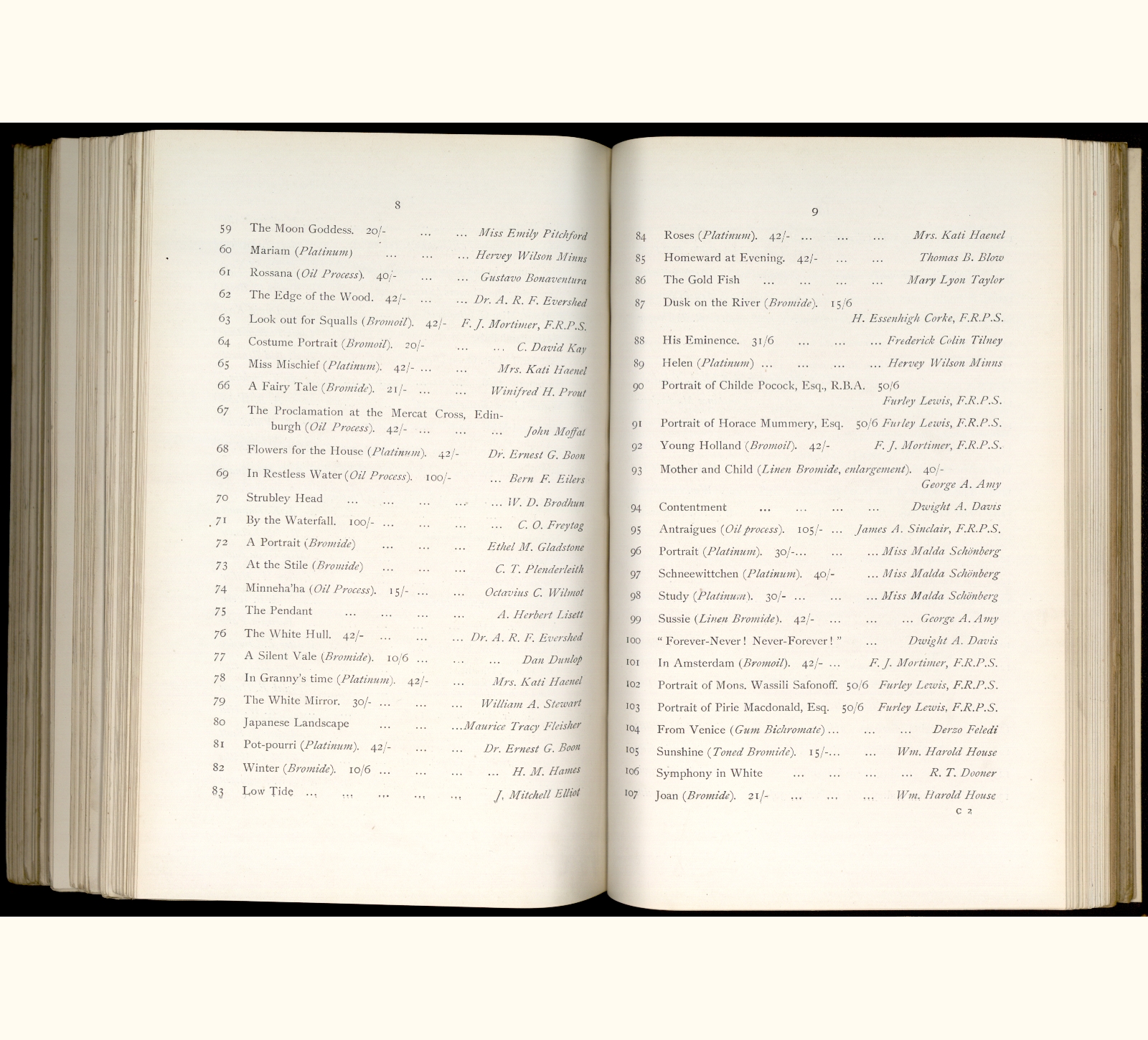 large scanned catalogue page