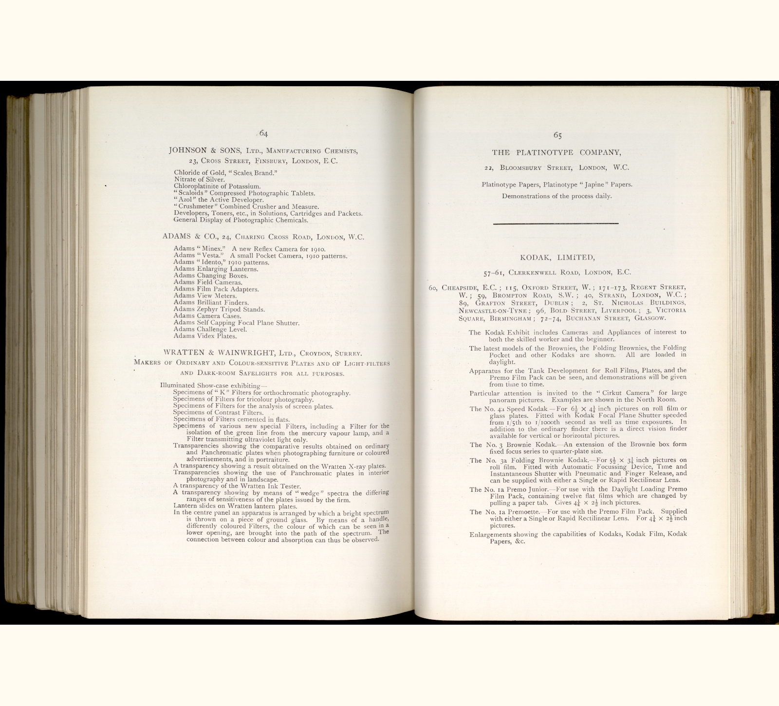 large scanned catalogue page