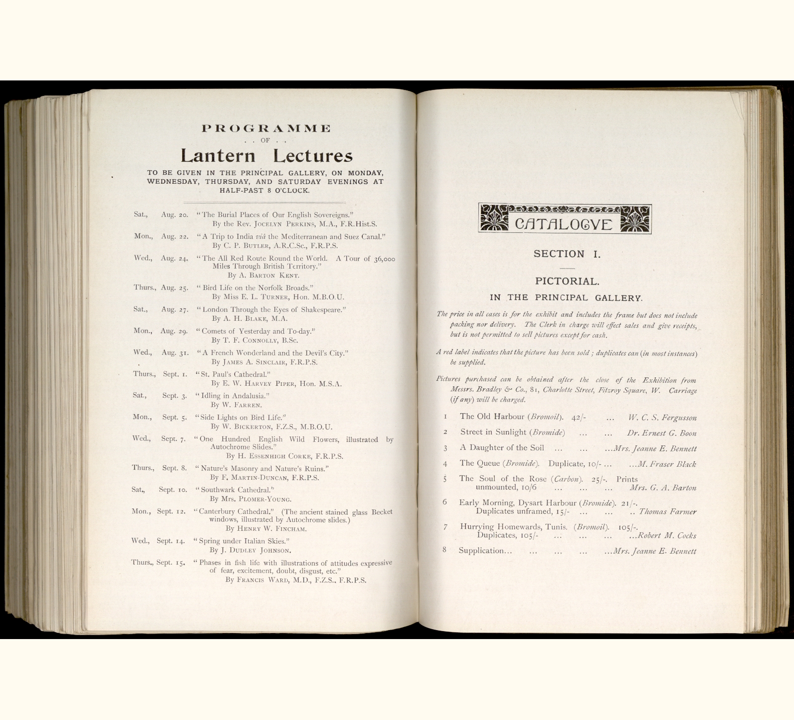 large scanned catalogue page