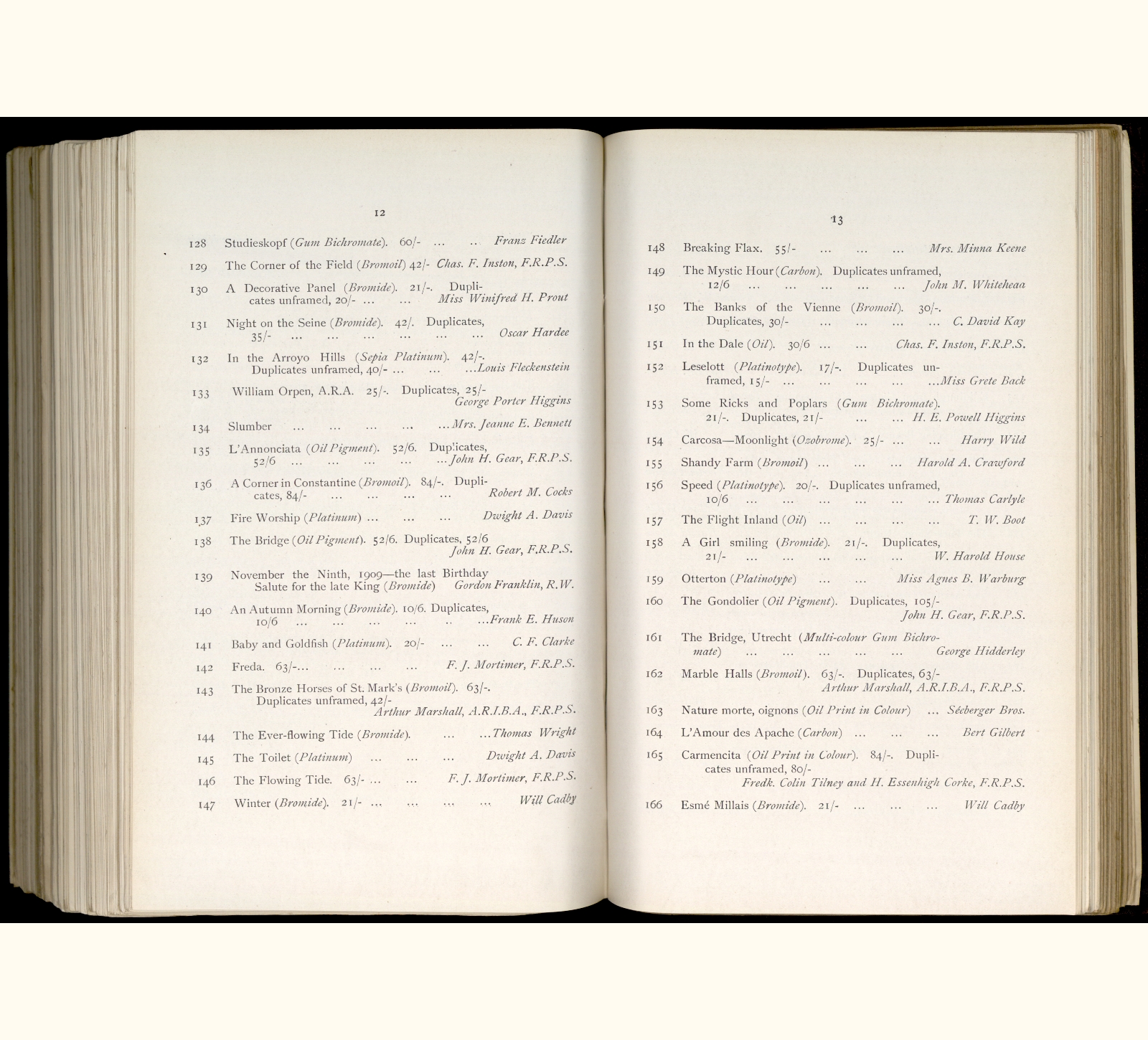 large scanned catalogue page