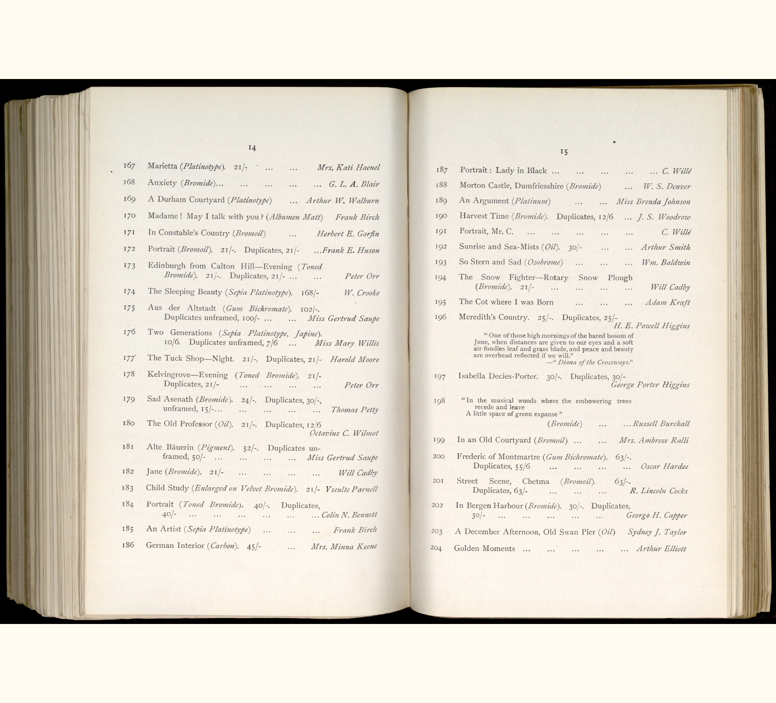 large scanned catalogue page