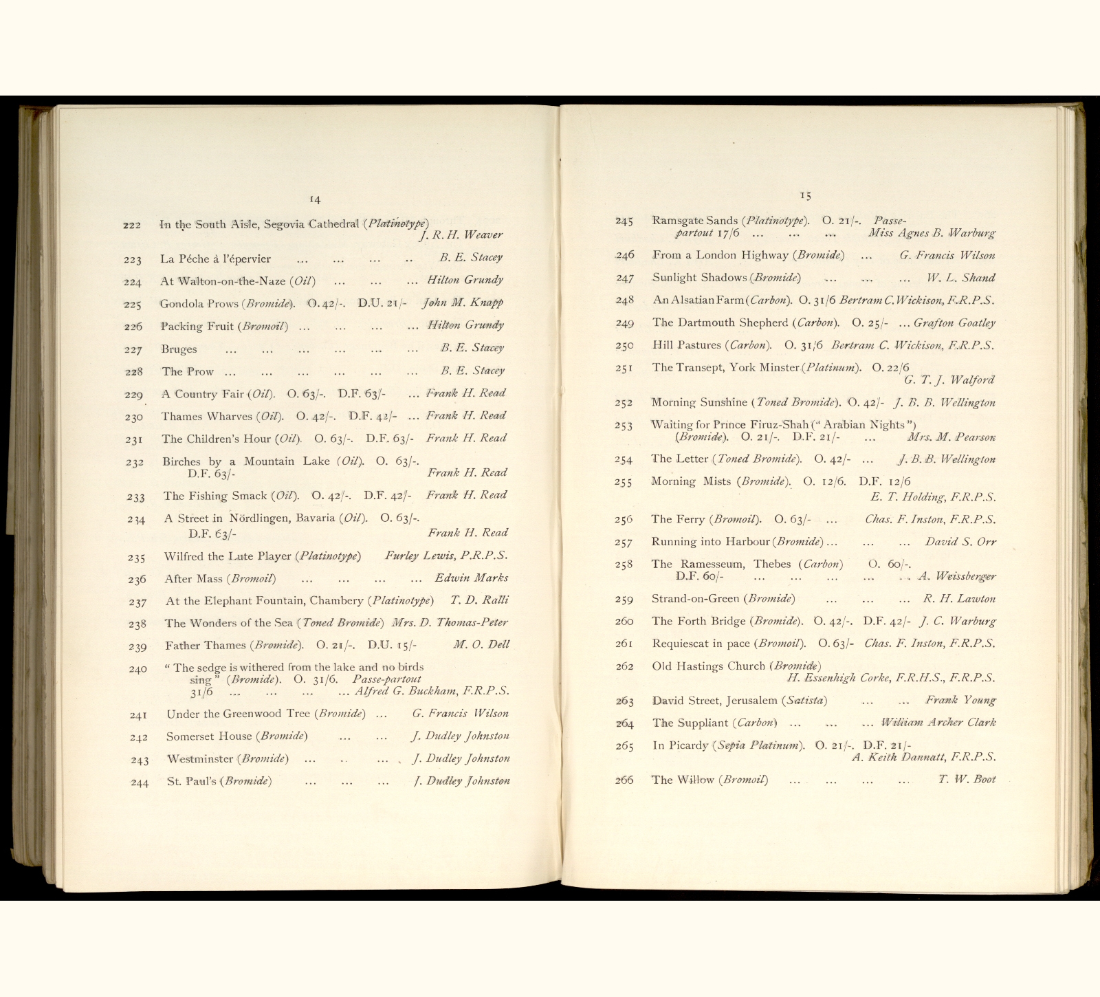large scanned catalogue page