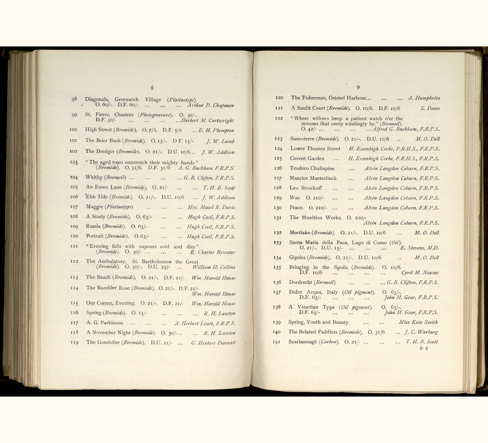 large scanned catalogue page