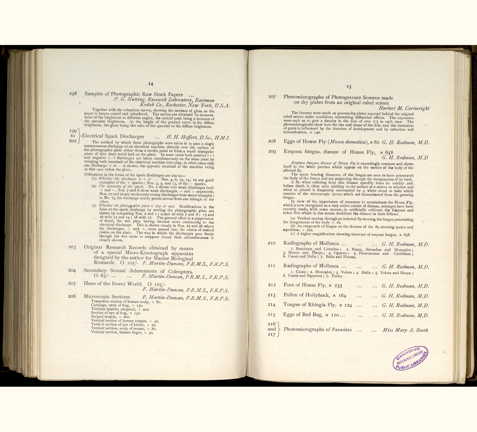 large scanned catalogue page