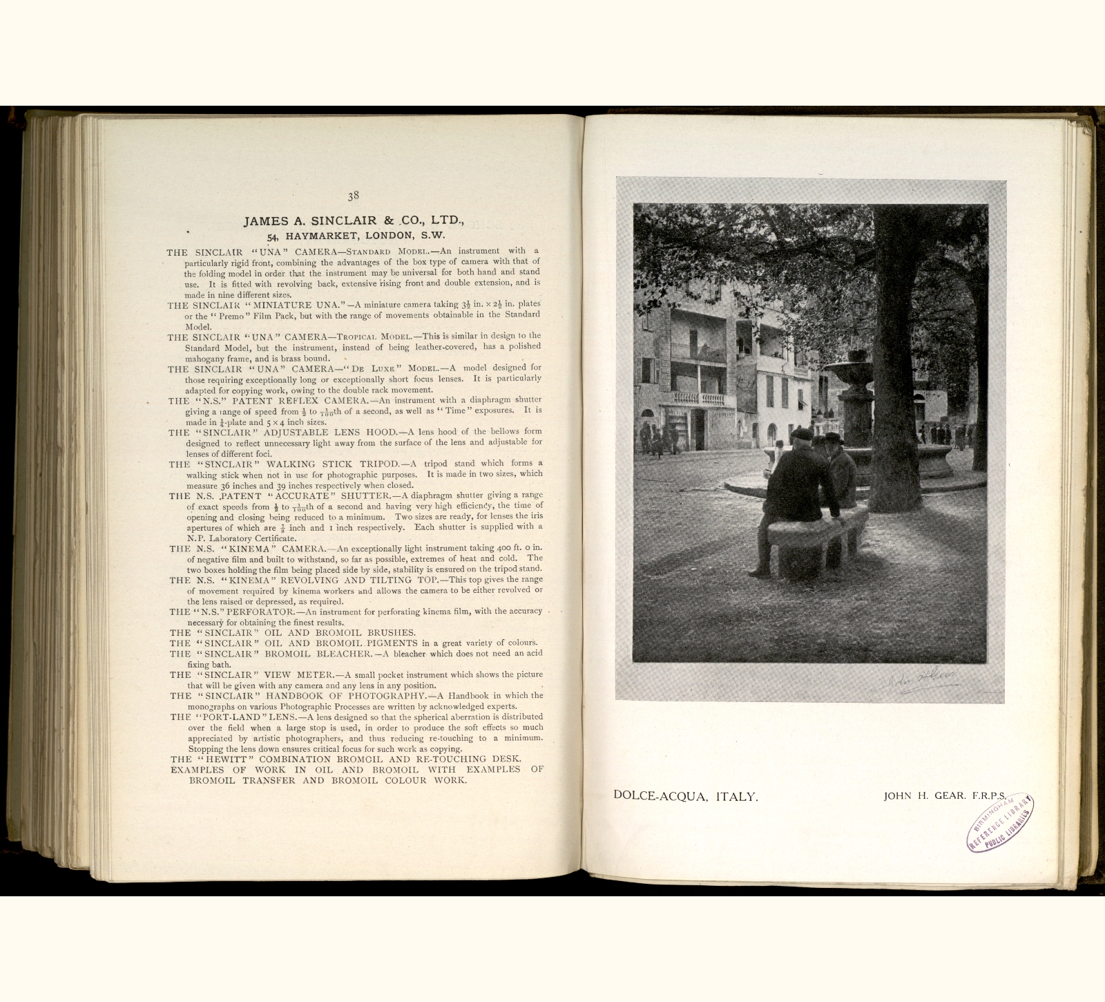 large scanned catalogue page