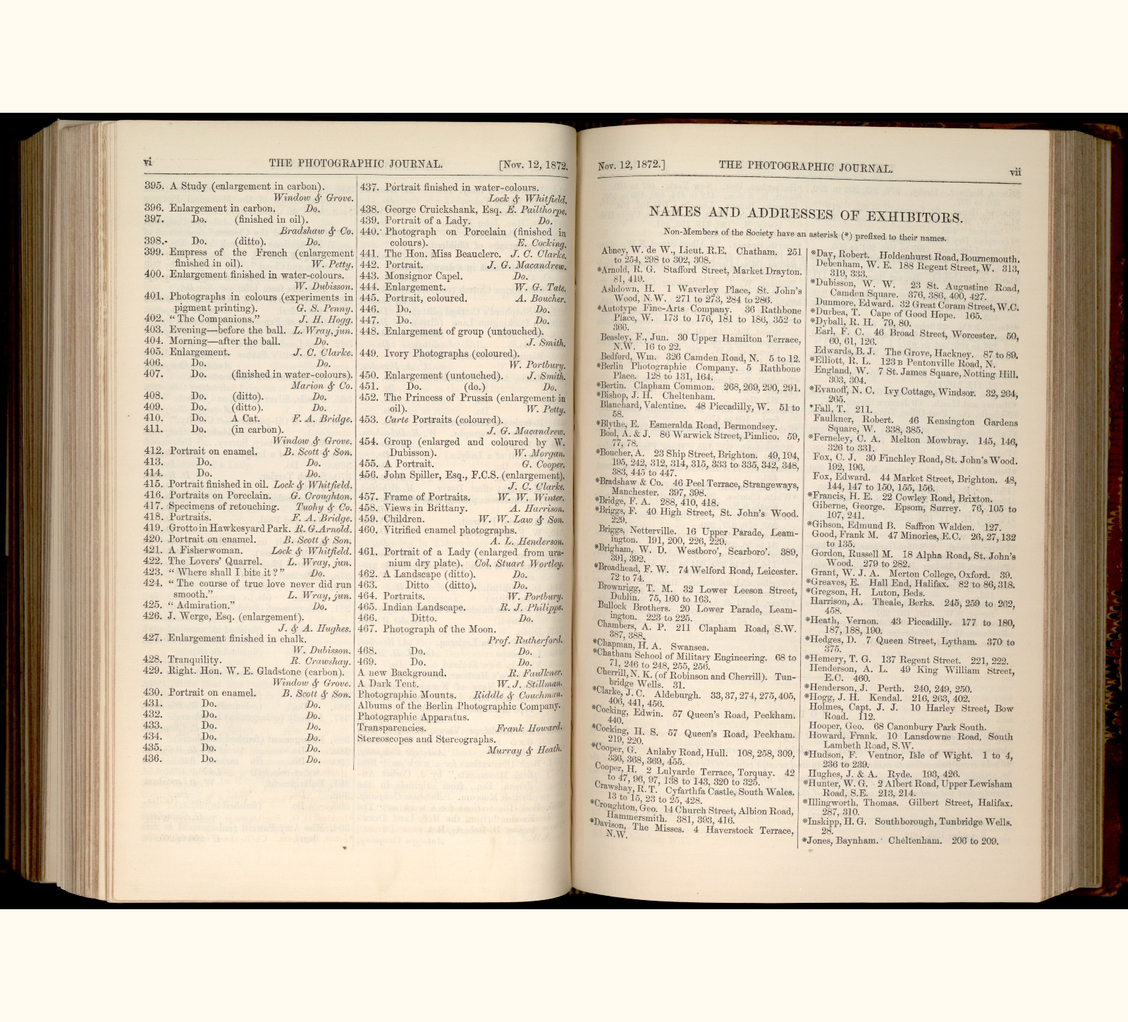 1872 [Seventeenth Annual Exhibition of the Photographic Society of London]