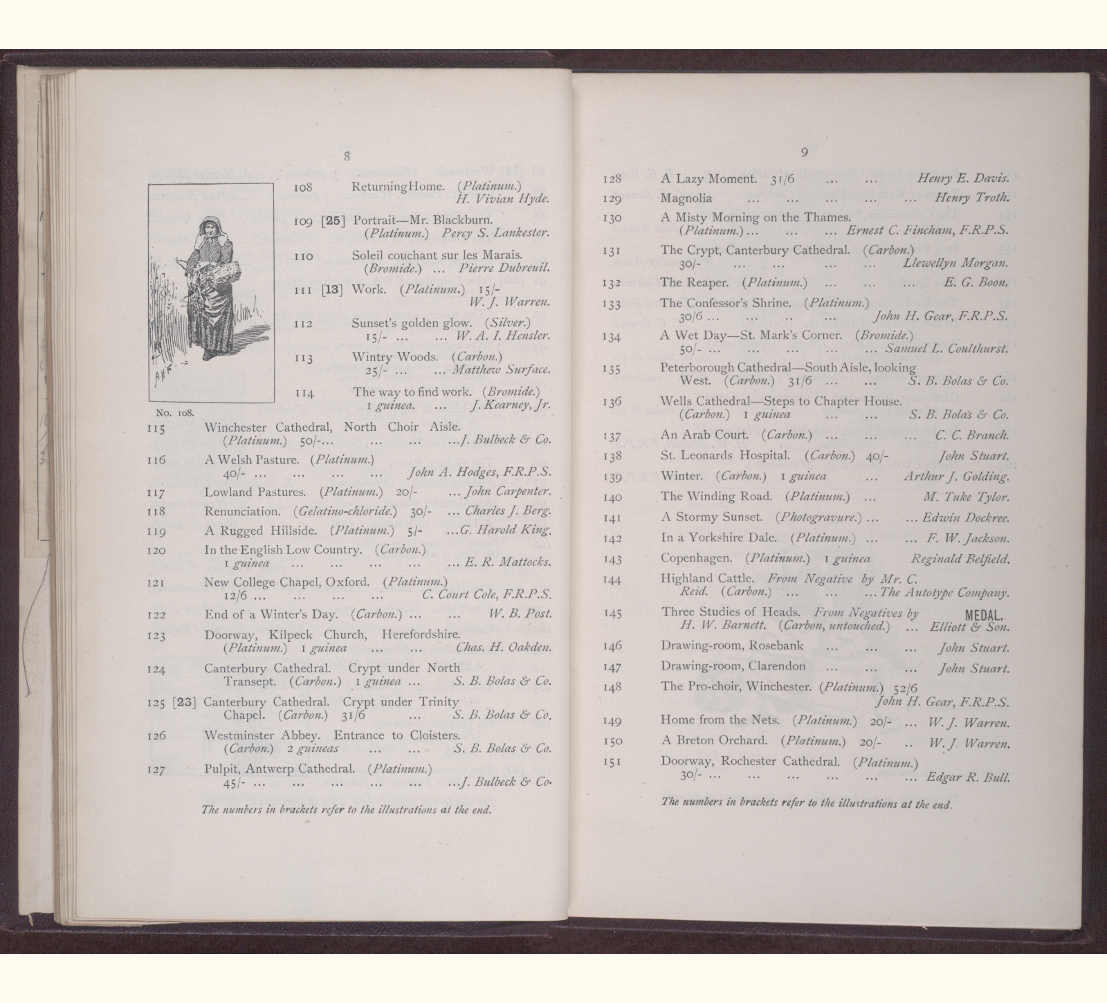 large scanned catalogue page