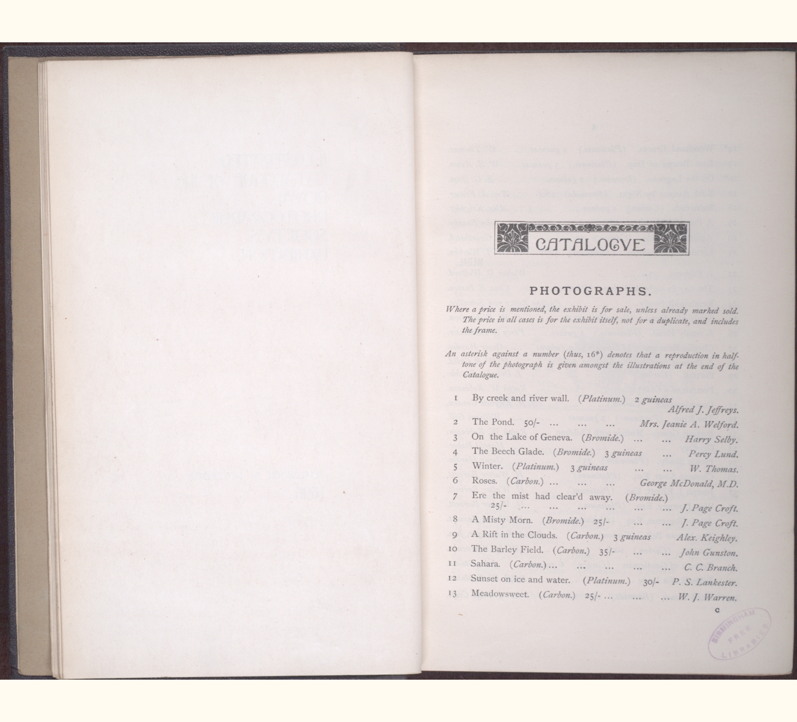 large scanned catalogue page