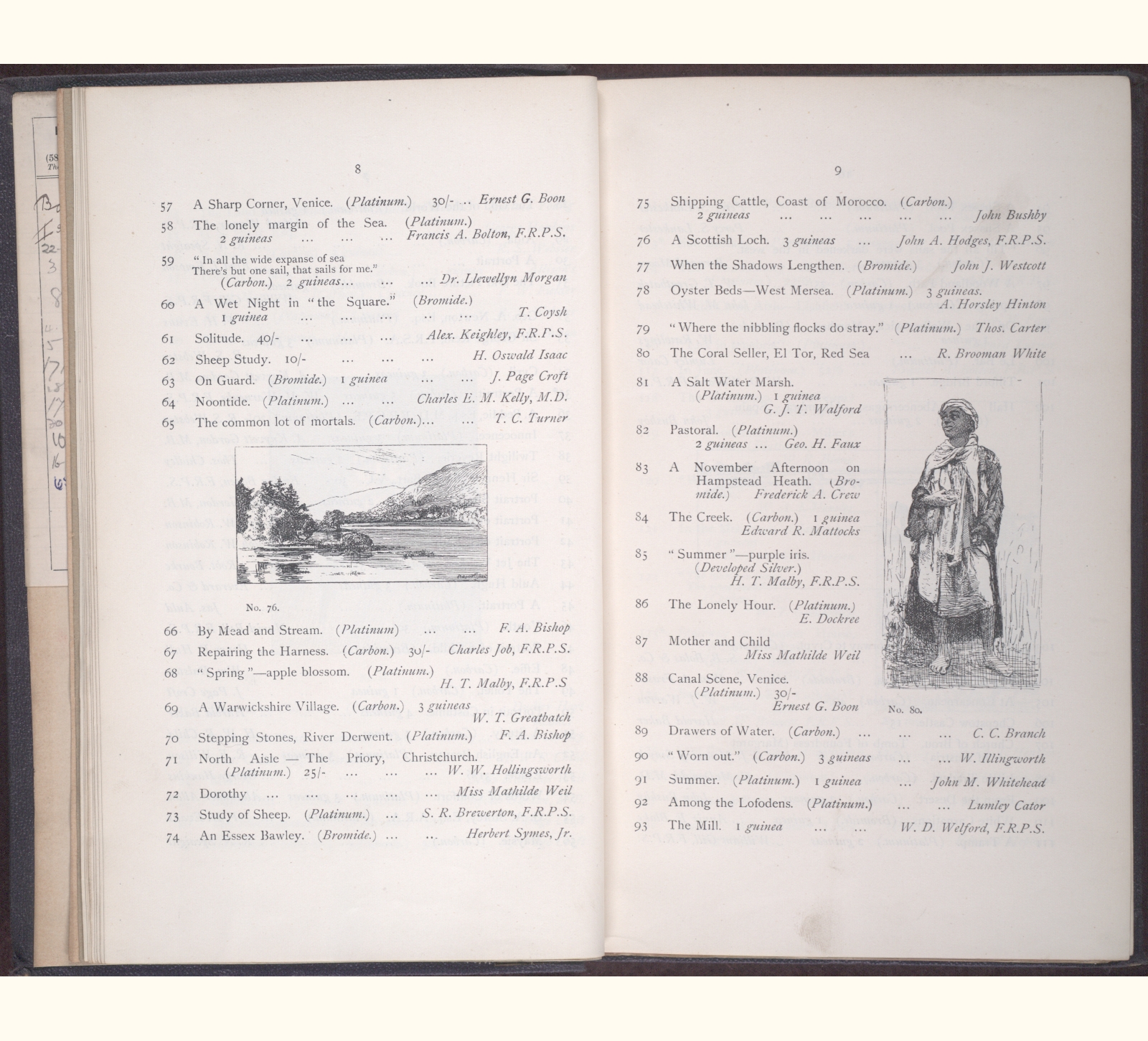 large scanned catalogue page