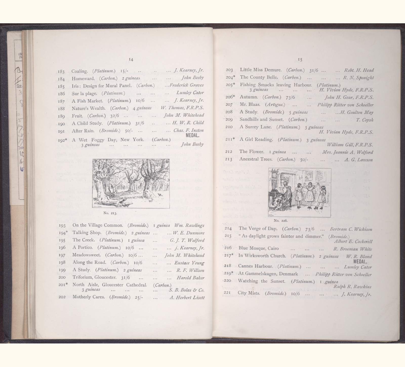 large scanned catalogue page