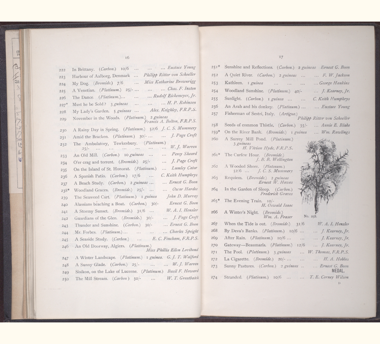 large scanned catalogue page