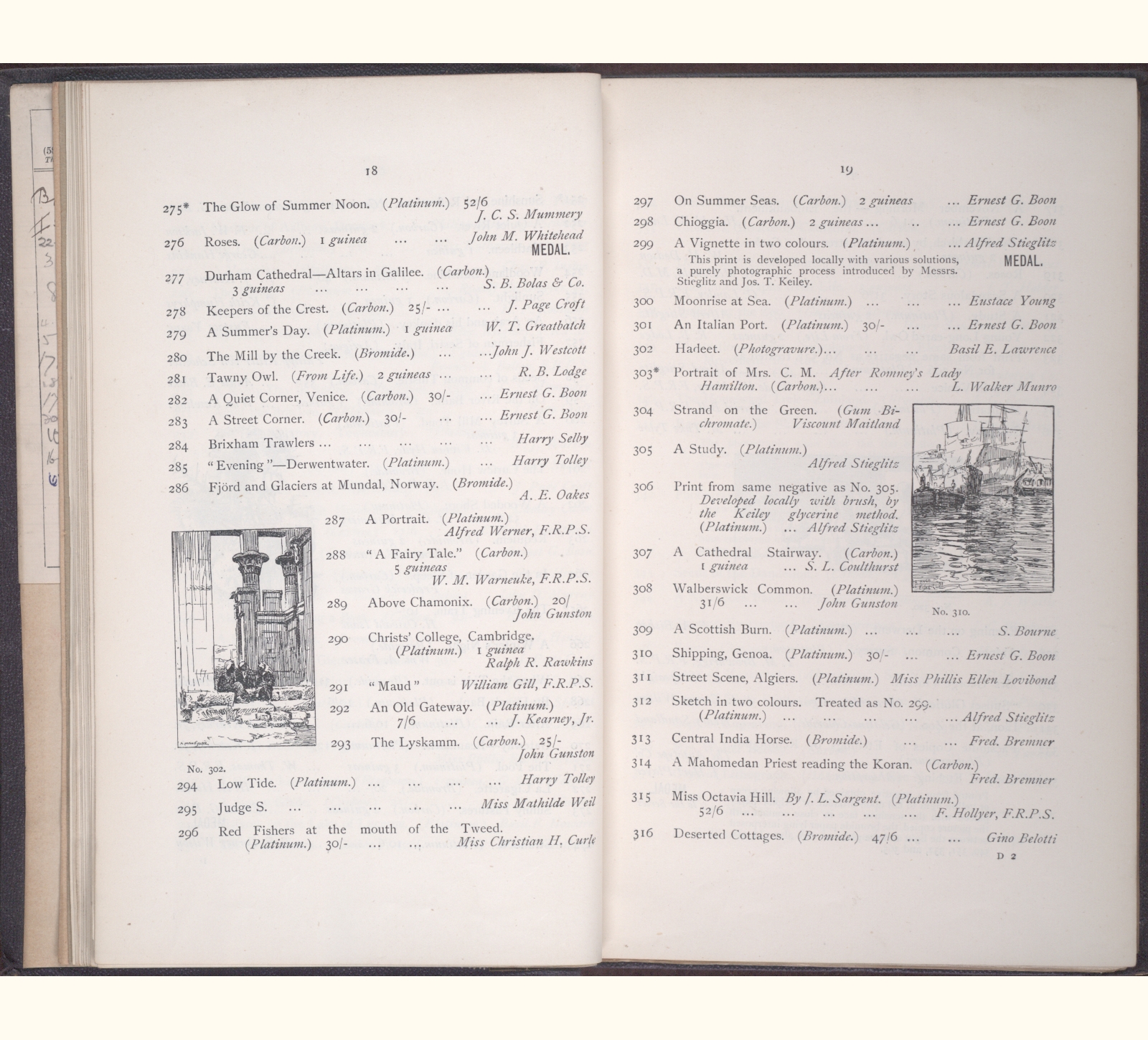 large scanned catalogue page
